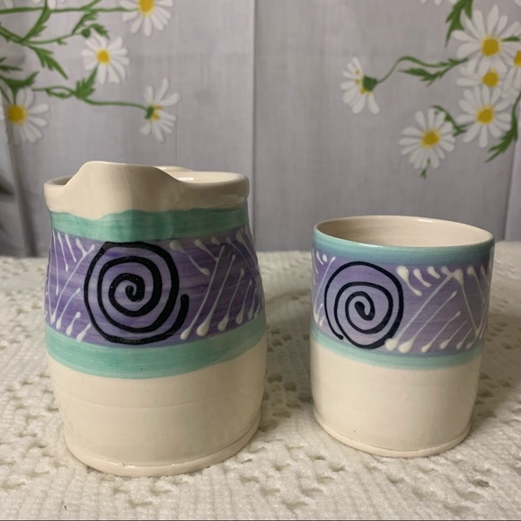 Vintage 80s Troy Amastar pastel pitcher coffee mug - Picture 4 of 5